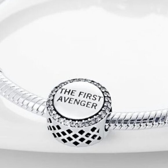 Sterling Silver Captain America The Original Avenger Charm - Picture 3 of 3